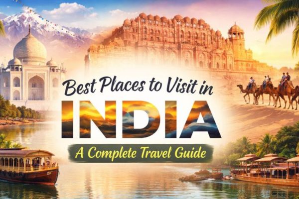 Best places to visit in India including Taj Mahal, Rajasthan, Kerala backwaters, and desert safari